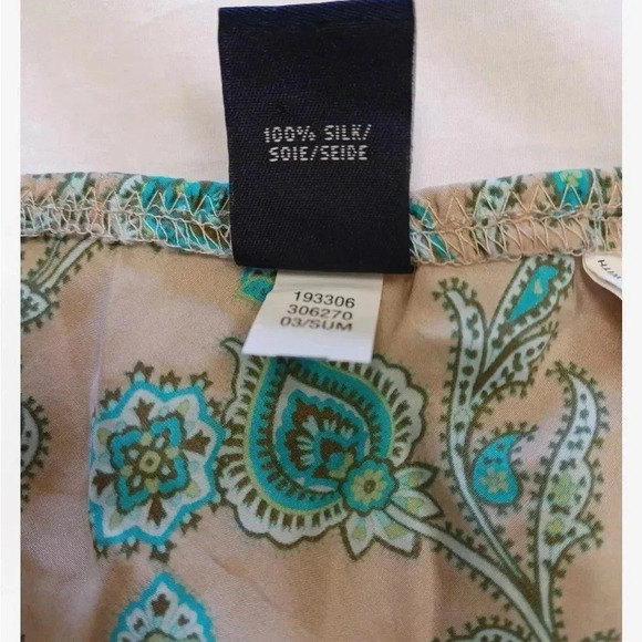 GAP Cream and Blue A-Line Skirt - Picture 6 of 8